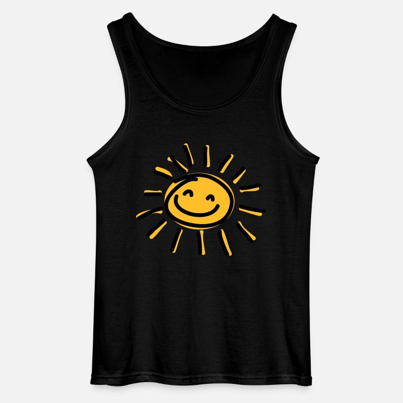Sonne - Gildan Männer Tank Top - Schwarz