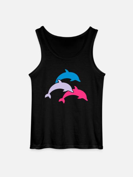 Dolphins - Gildan Men’s Tank Top - black