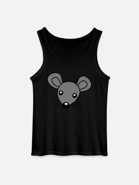 Mouse Head Clipart - Gildan Men’s Tank Top - black
