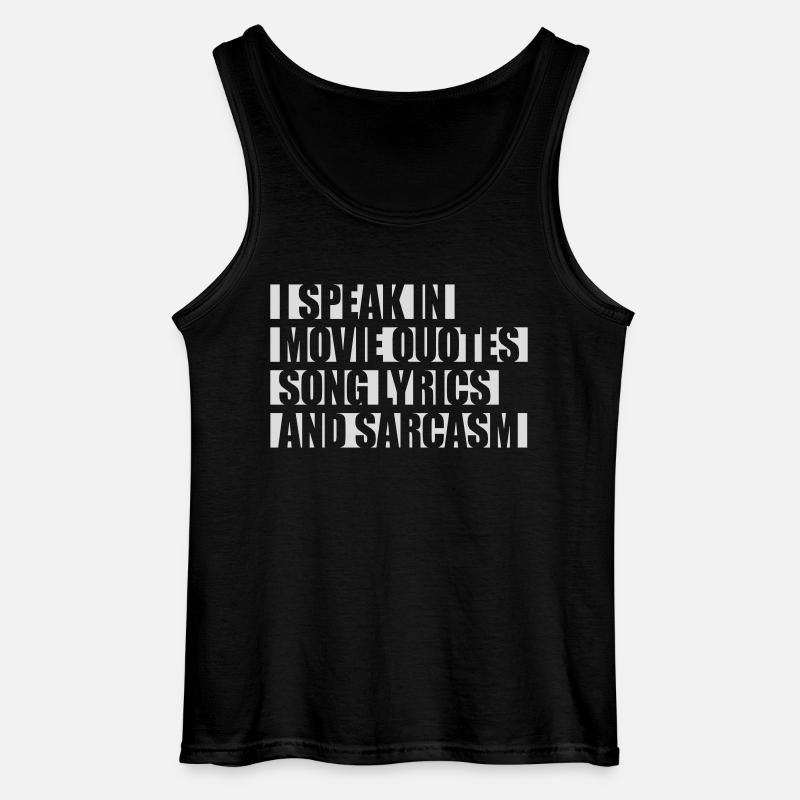 speak lyrics and sarcasm - Gildan Männer Tank Top - Schwarz