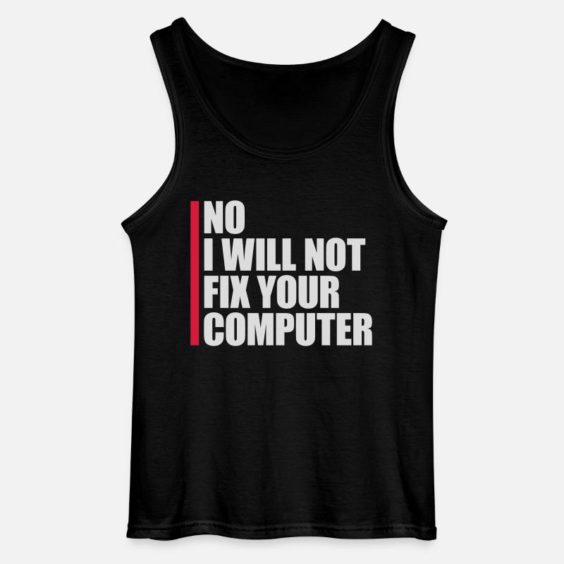 not fix your computer - Gildan Männer Tank Top - Schwarz