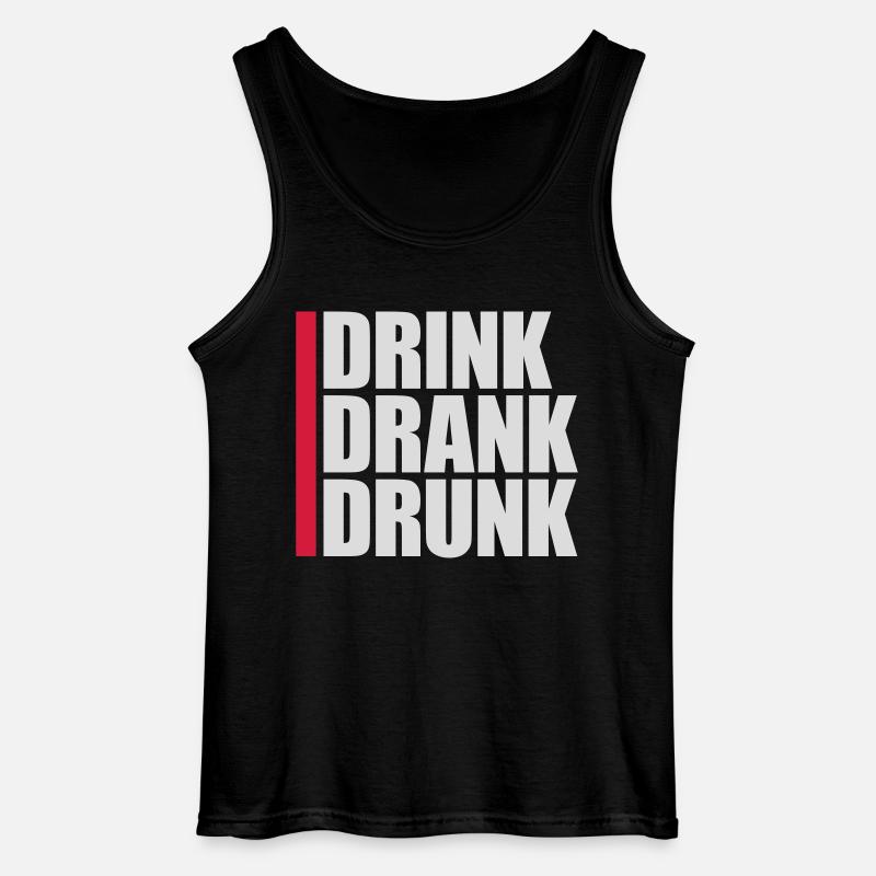 drink drank drunk Zitat - Gildan Männer Tank Top - Schwarz