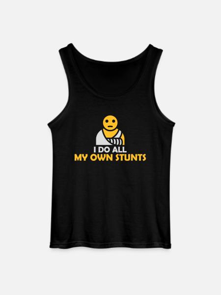 all my own stunts - Gildan Men’s Tank Top - black