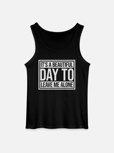 leave me alone day - Gildan Men’s Tank Top - black