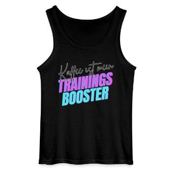 Kaffee ist mein Trainingsbooster - Gildan Männer Tank Top - Schwarz - Vorne - AI Model Male 185 dark (185cm)