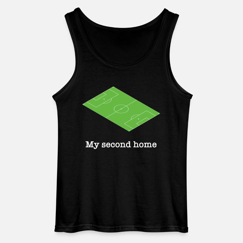Fodbold Square Grøn Sjovt ordsprog - Gildan tanktop til mænd - sort