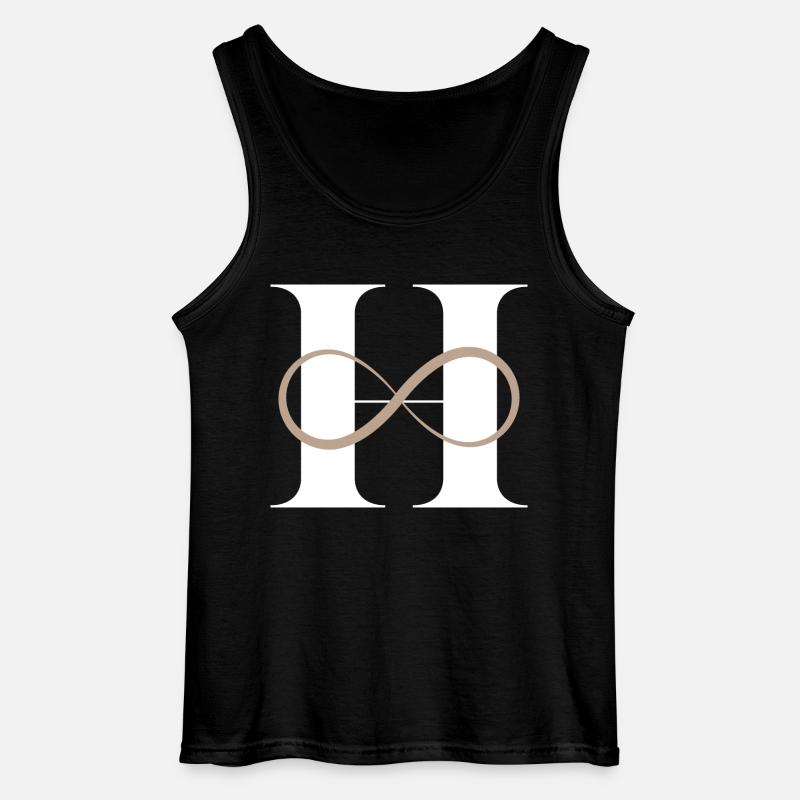Unendlicher Buchstabe h - Gildan Männer Tank Top - Schwarz