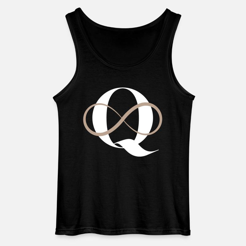 Unendlicher Buchstabe q - Gildan Männer Tank Top - Schwarz