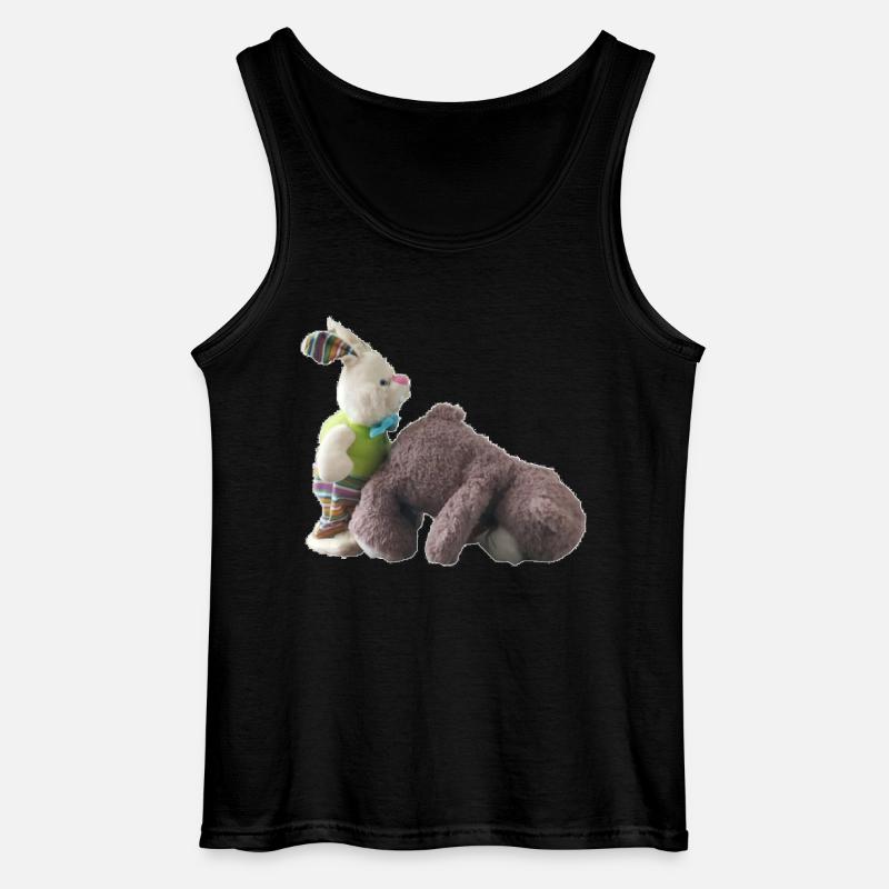 Teddybär Hase - Gildan Männer Tank Top - Schwarz