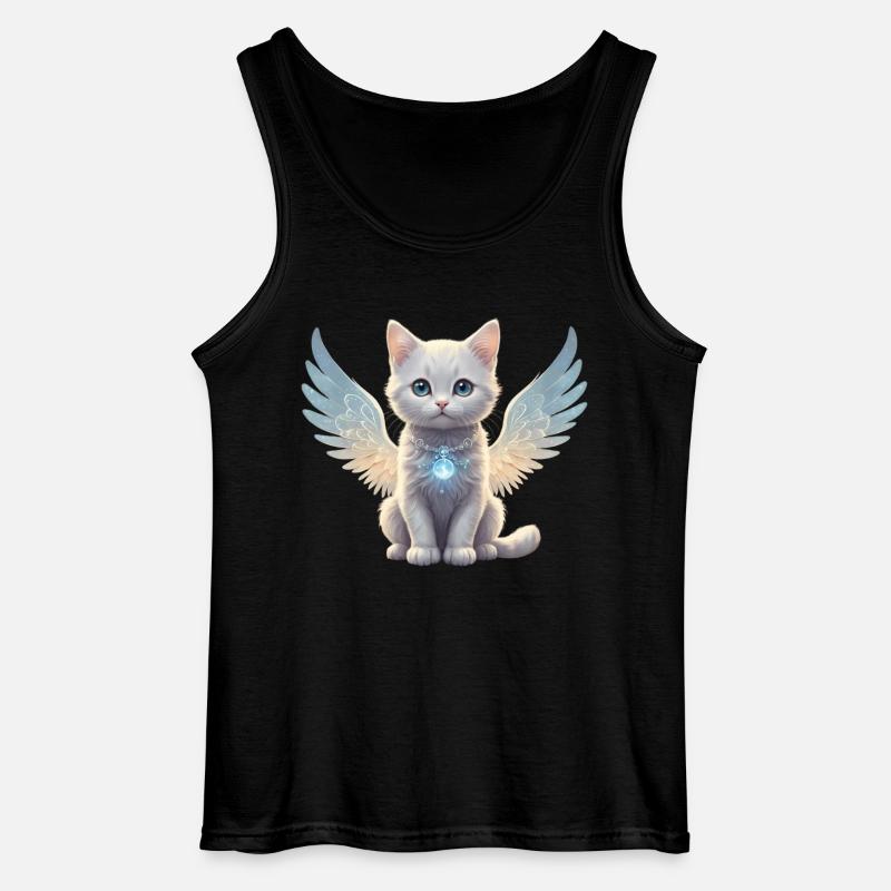 Engels-Katze - Gildan Männer Tank Top - Schwarz