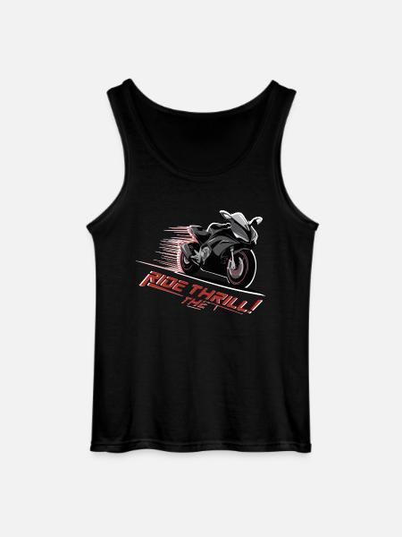 RIDE THE THRILL - Gildan Men’s Tank Top - black