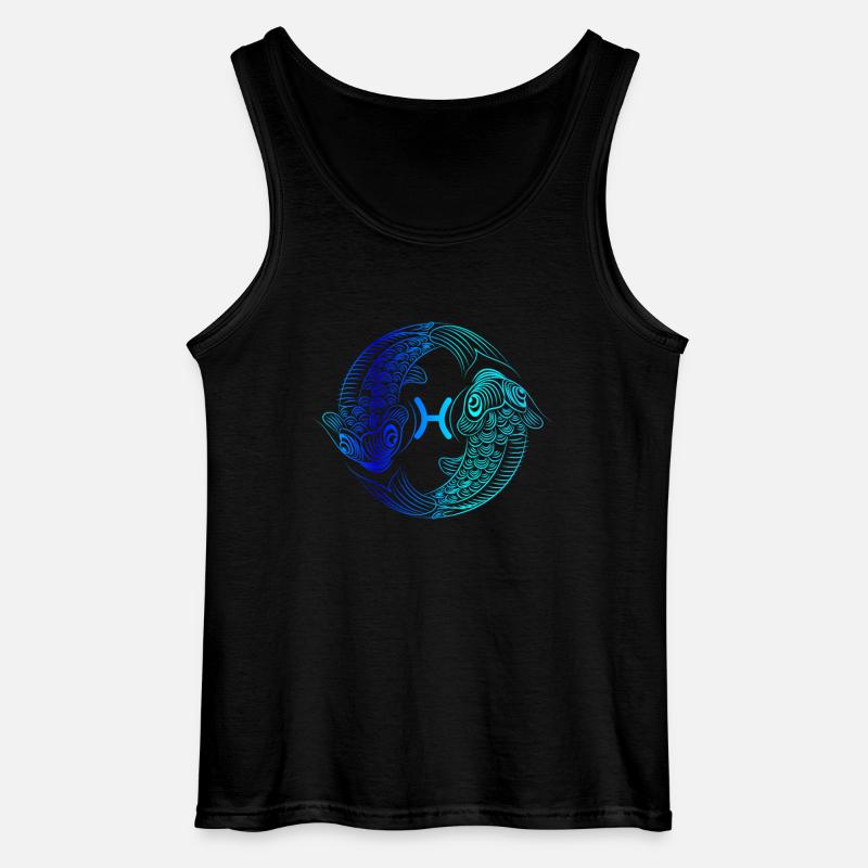 fische Zeichenfläche 1 - Gildan Männer Tank Top - Schwarz