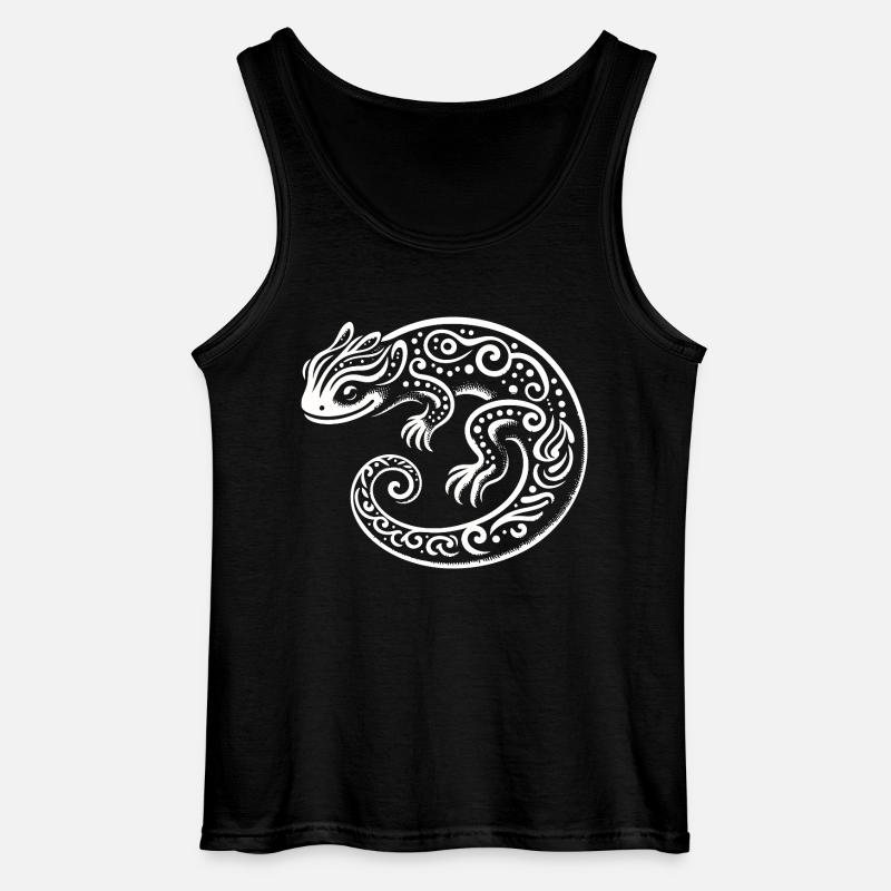 Stammes-Eidechse - Gildan Männer Tank Top - Schwarz