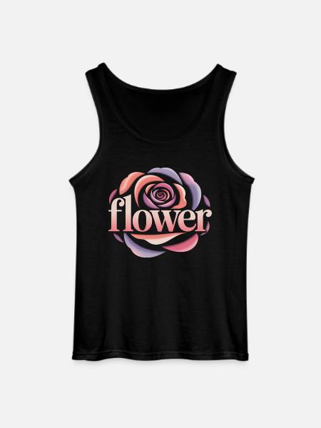 Blumen Logo - Cooles Gartendesign - Gildan Männer Tank Top - Schwarz