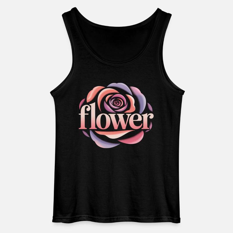 Blumen Logo - Cooles Gartendesign - Gildan Männer Tank Top - Schwarz