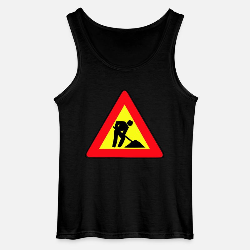 men at work - Gildan Männer Tank Top - Schwarz