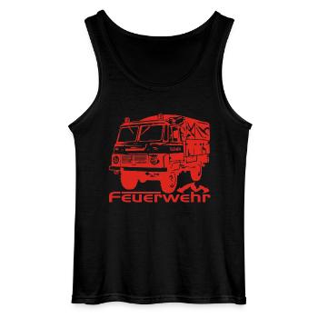 Robur Feuerwehr LO LD - Gildan Männer Tank Top - Schwarz - Vorne - AI Model Male 185 dark (185cm)