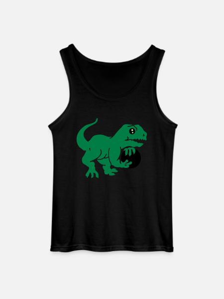 bowling dino (3c) - Gildan Men’s Tank Top - black