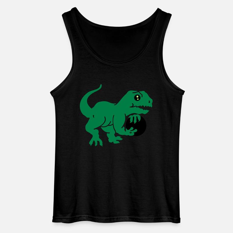 bowling dino (3c) - Débardeur Gildan Homme - noir