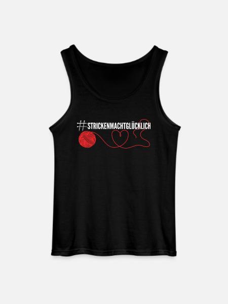 Stricken macht glücklich - Gildan Männer Tank Top - Schwarz