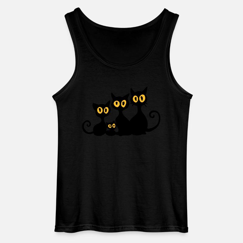 Schwarze Katzen - Gildan Männer Tank Top - Schwarz