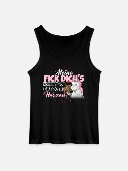 Einhorn - Fick Dich - Gildan Männer Tank Top - Schwarz