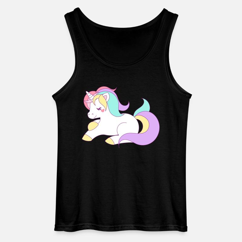 Einhorn Comic - Gildan Männer Tank Top - Schwarz