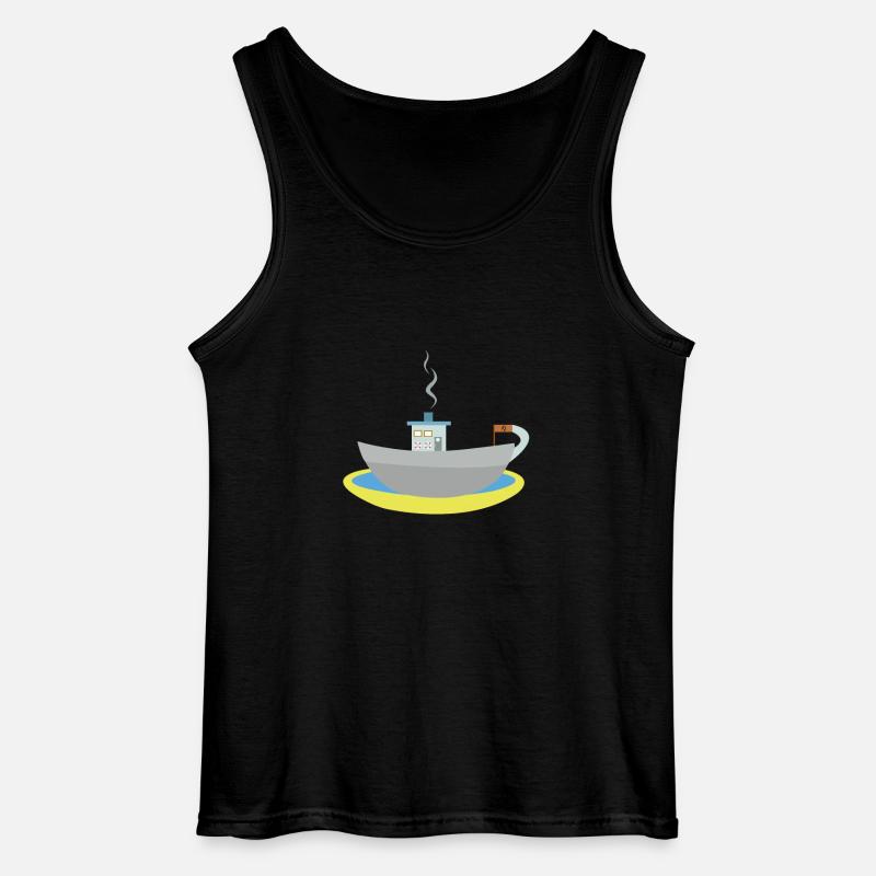 Kaffeetassenschiff - Gildan Männer Tank Top - Schwarz