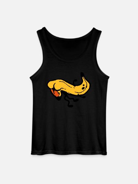 Banana Butt - Gildan Men’s Tank Top - black