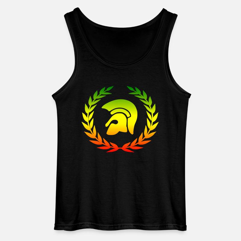 Trojan Reggae Lorbeer - Gildan Männer Tank Top - Schwarz