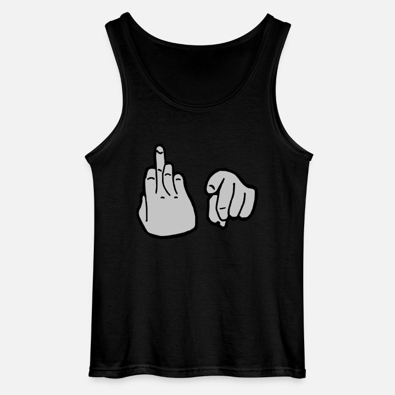 Fuck You - Gildan Männer Tank Top - Schwarz