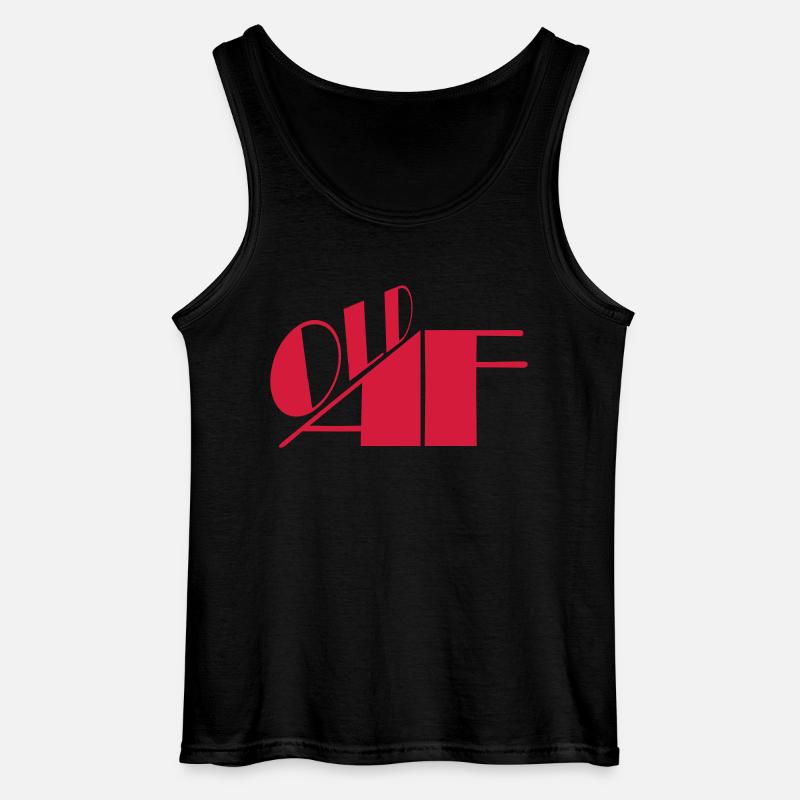 old AF Text Logo - Gildan Männer Tank Top - Schwarz