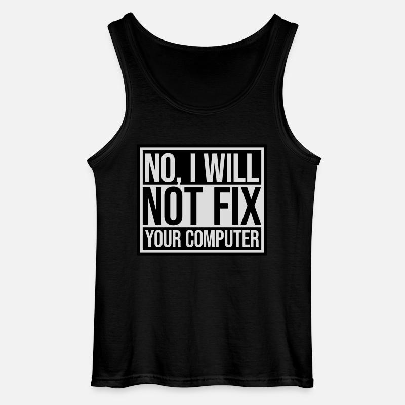 not fix your computer - Gildan Männer Tank Top - Schwarz