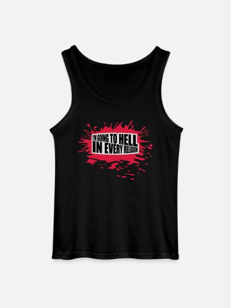in going to hell - Gildan Men’s Tank Top - black