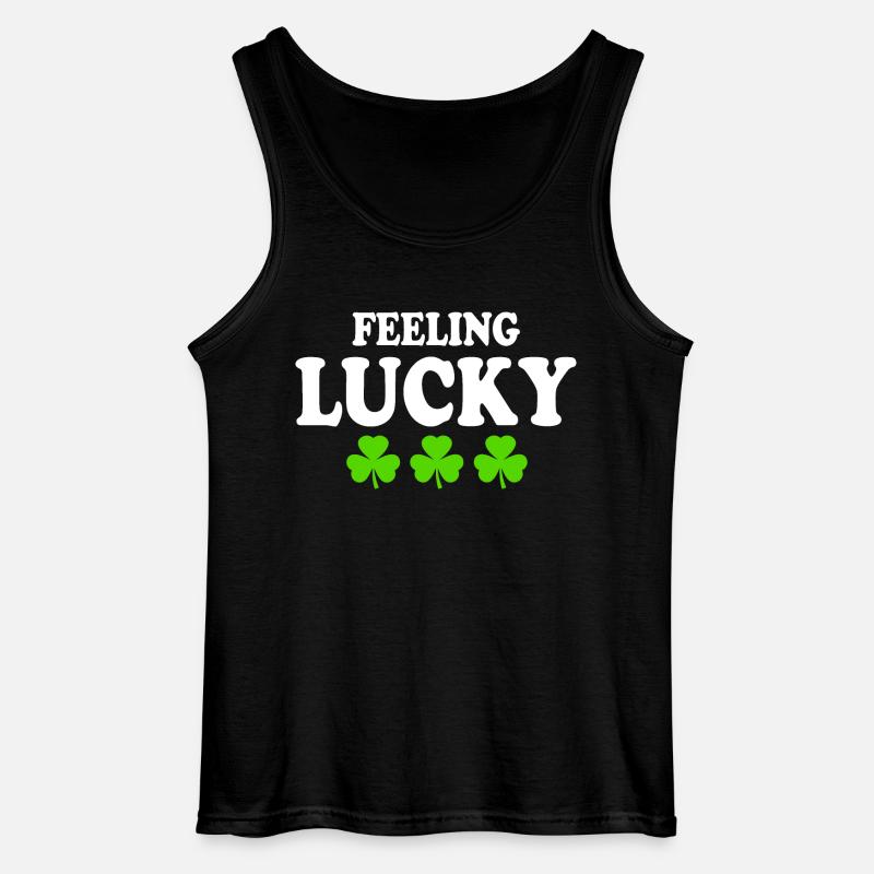 feeling lucky - Gildan Männer Tank Top - Schwarz