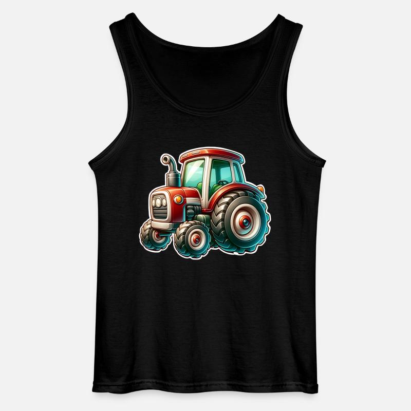 Traktor - Gildan Männer Tank Top - Schwarz