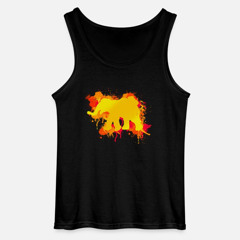 Elefant - Gildan Männer Tank Top - Schwarz