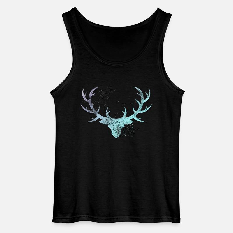 Geweih - Gildan Männer Tank Top - Schwarz