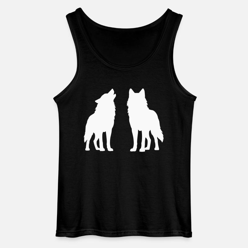woelfe 2 - Gildan Männer Tank Top - Schwarz