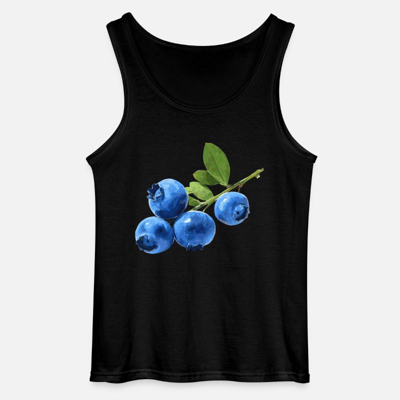 Blaubeeren - Gildan Männer Tank Top - Schwarz