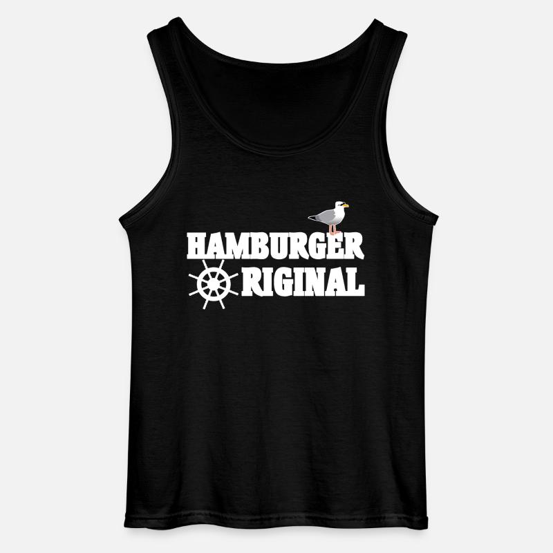 Original Hamburger - Gildan Männer Tank Top - Schwarz