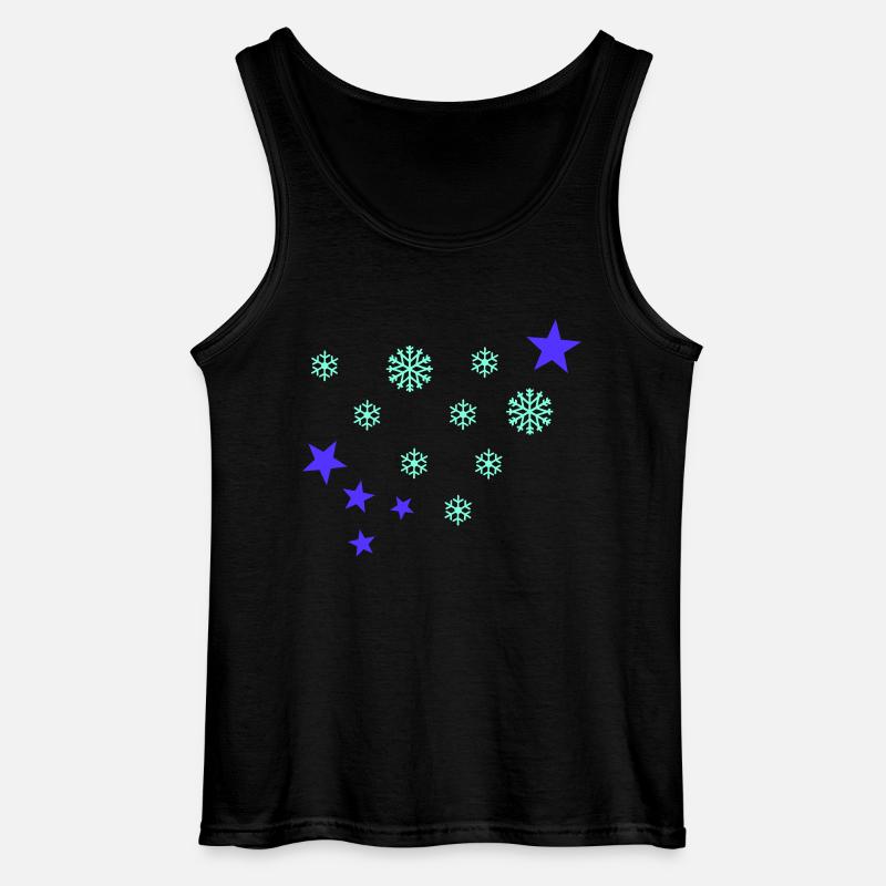 Schneeflocken - Gildan Männer Tank Top - Schwarz