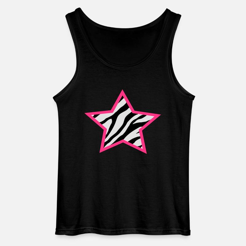 zebrastern - Gildan Männer Tank Top - Schwarz