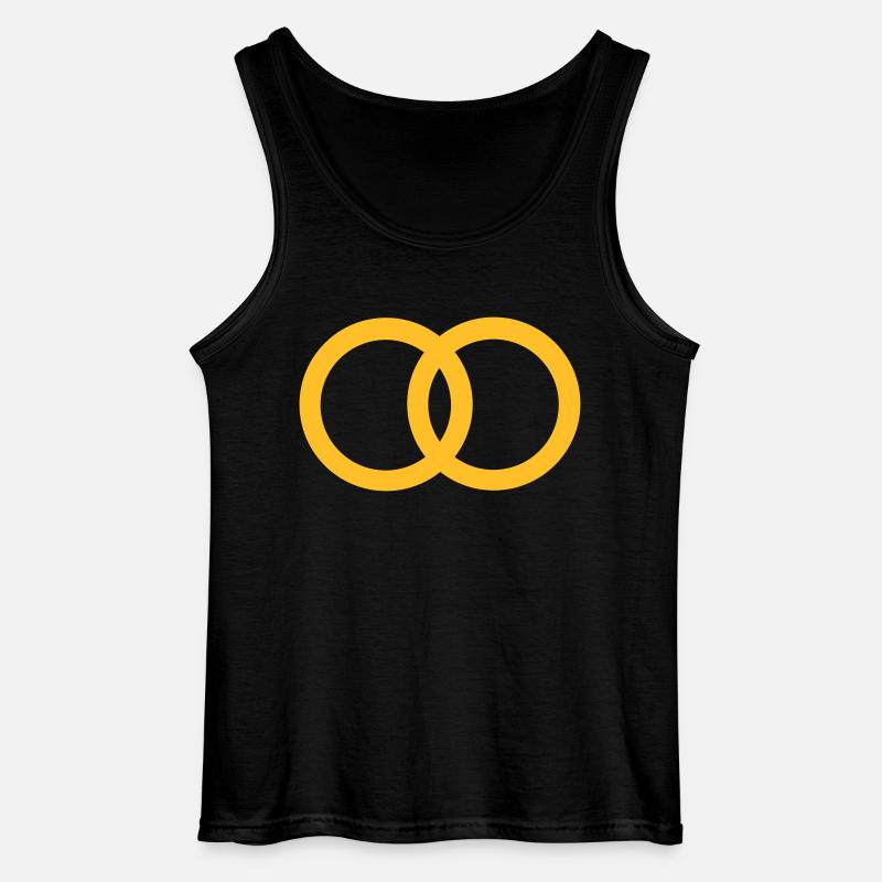 Ringe - Ehe - Hochzeit - Gildan Männer Tank Top - Schwarz