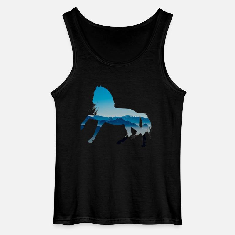 Pferd - Gildan Männer Tank Top - Schwarz