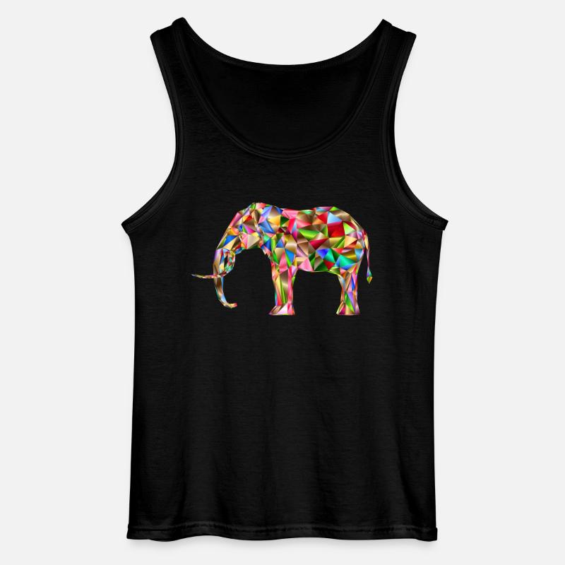 Bunter Elefant - Gildan Männer Tank Top - Schwarz