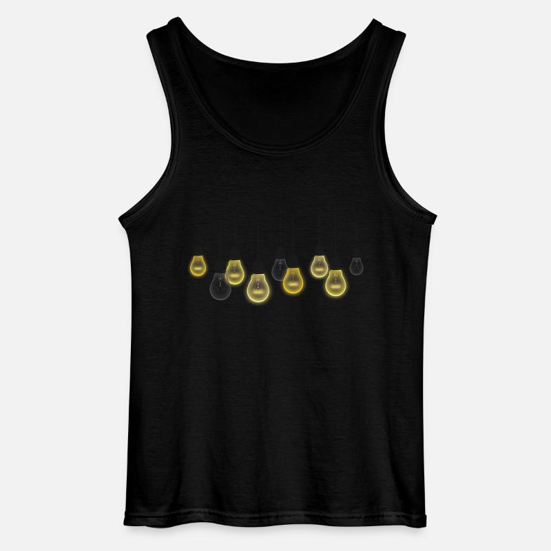 Glühbirnen - Gildan Männer Tank Top - Schwarz