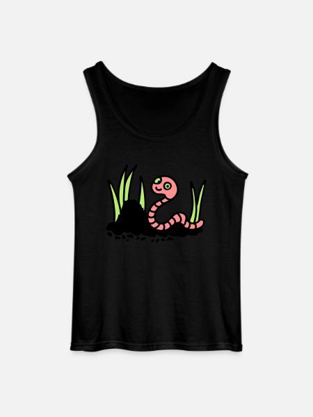 Earthworm Earth - 3 - Gildan Men’s Tank Top - black