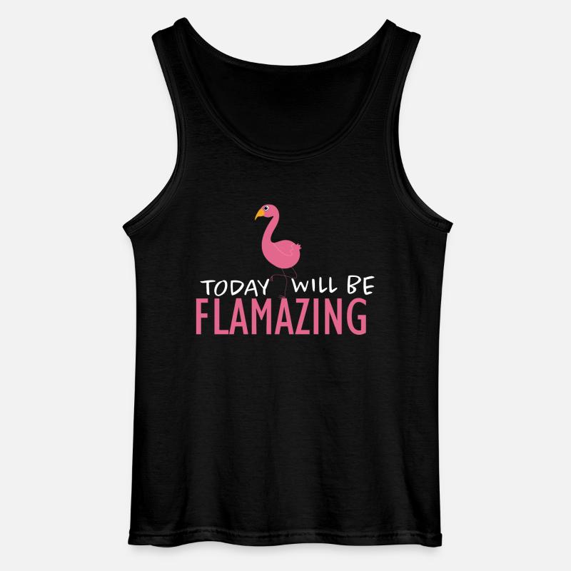 Flamingo - Gildan Männer Tank Top - Schwarz