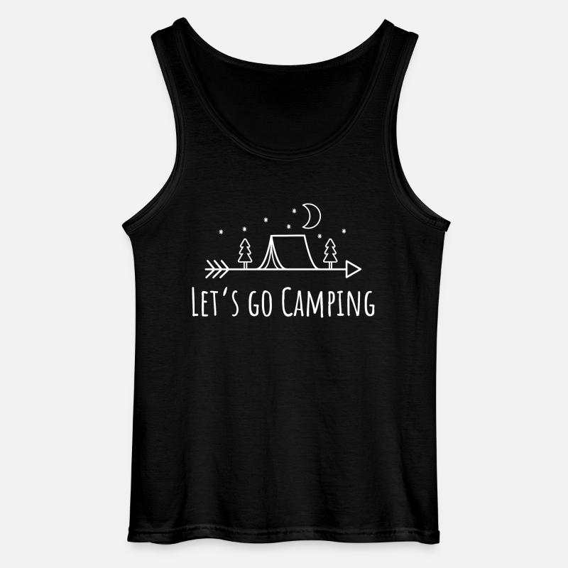 Camping - Gildan Männer Tank Top - Schwarz